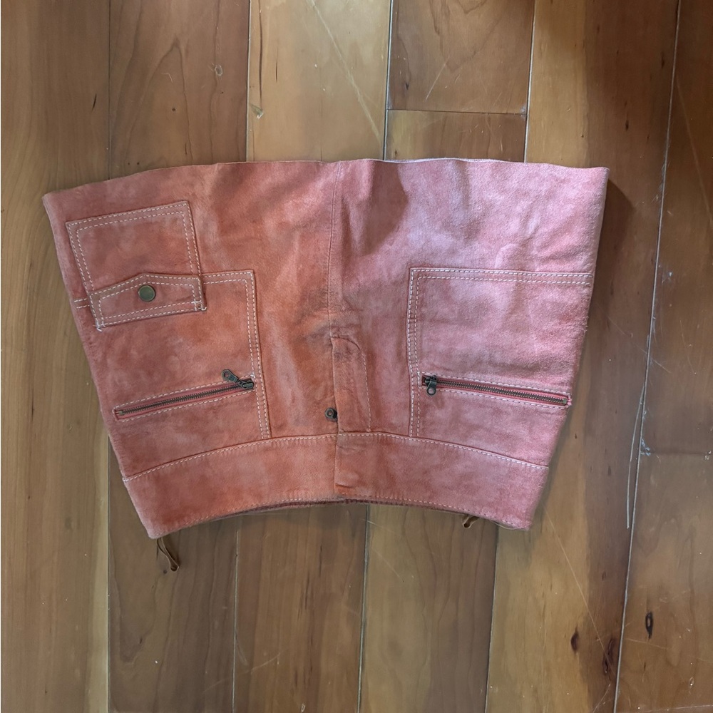 Rust Suede Corset Belt